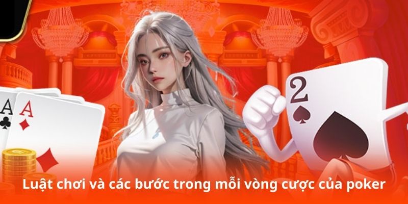 Luật chơi và các bước trong mỗi vòng cược của poker